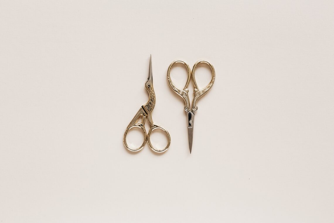 two scissors placed next to each other