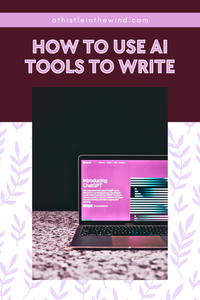 graphic cover for the post how to use ai tools to write