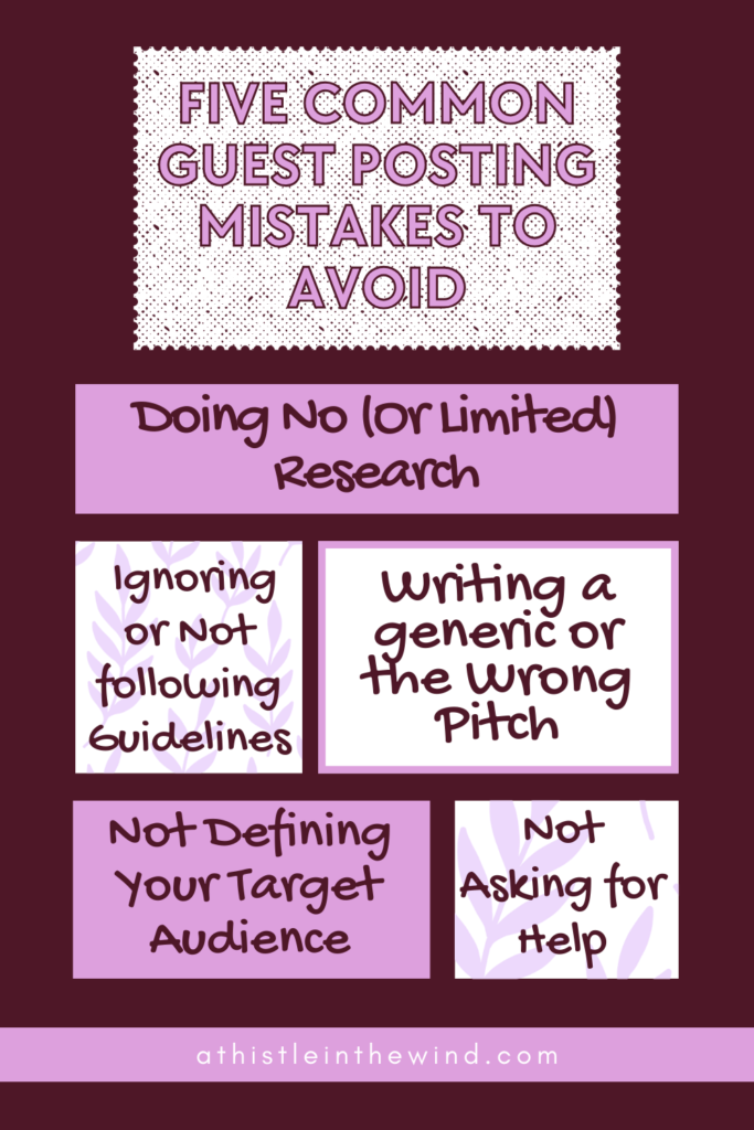 Five Common Guest Posting Mistakes to avoid
