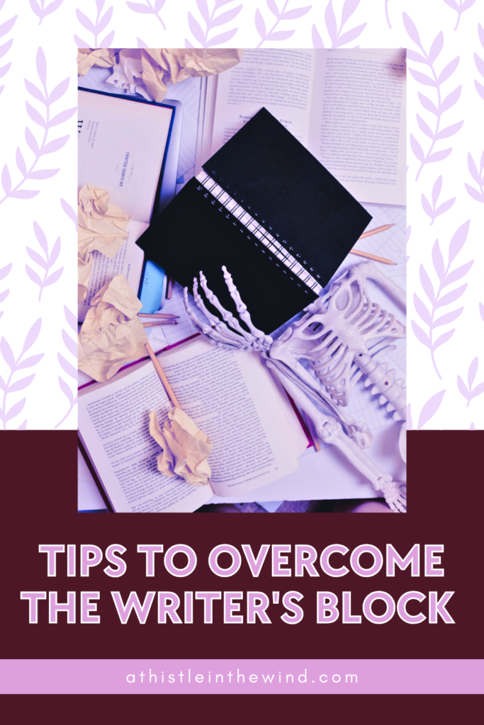 cover image for the blog, "Tips to Overcome the Writer's Block"