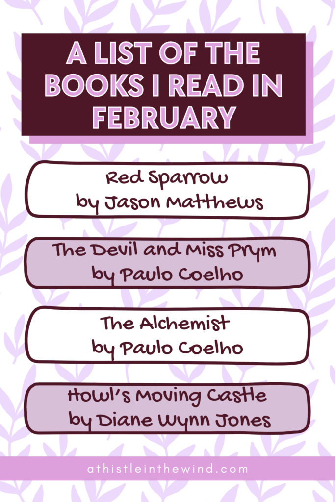 a list of the books i read in february